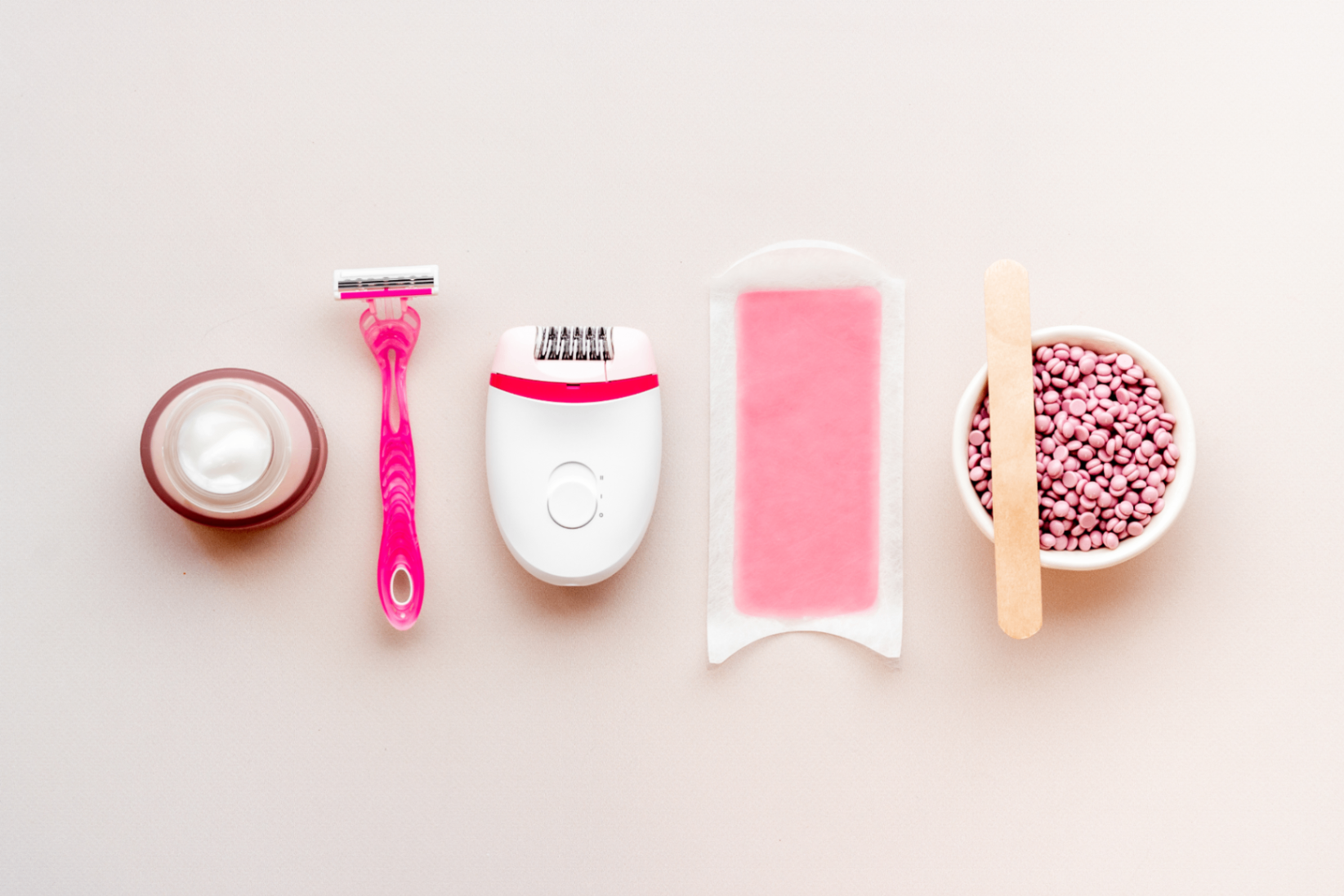 Clean beauty tools laid out neatly for hygienic preparation.