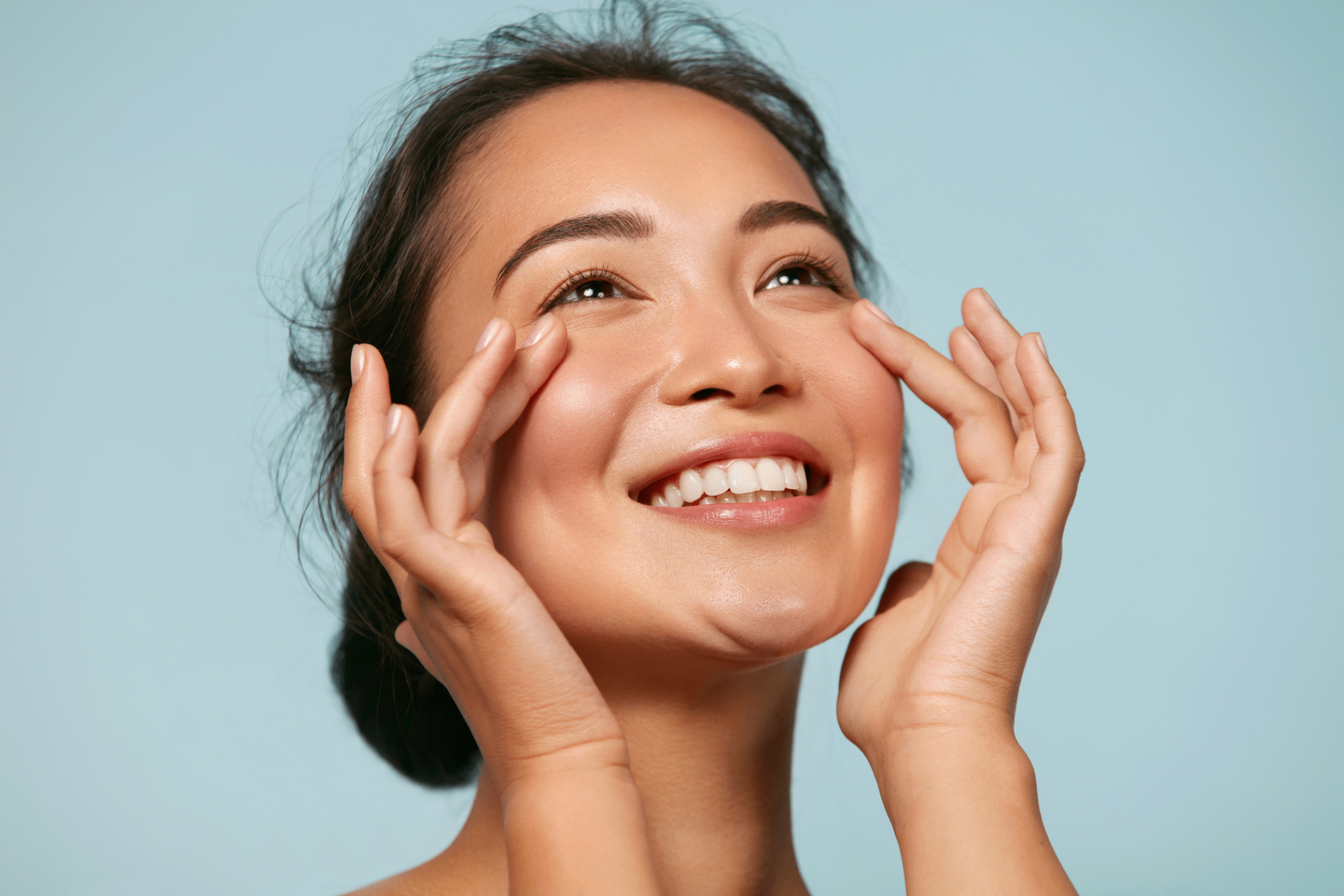 Fresh facial beauty result after gentle hair removal service.
